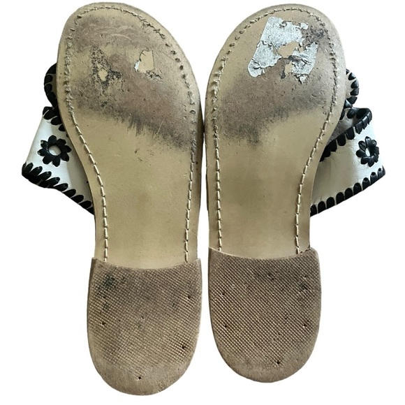JACK ROGERS White/Black Flat Sandals‎ - Picture 4 of 4